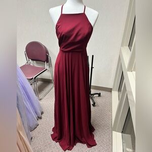 maroon formal dress